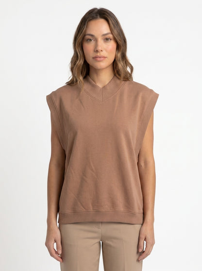 Top sans manche beige Esme Studios Taille L Seconde main CoClo Femmes