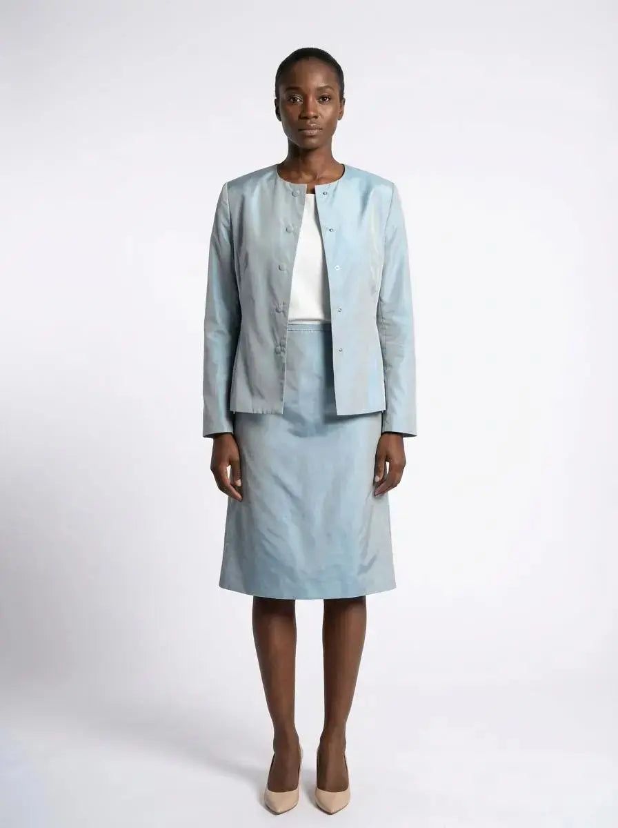 Blazer bleu ciel taille 40 seconde main femme