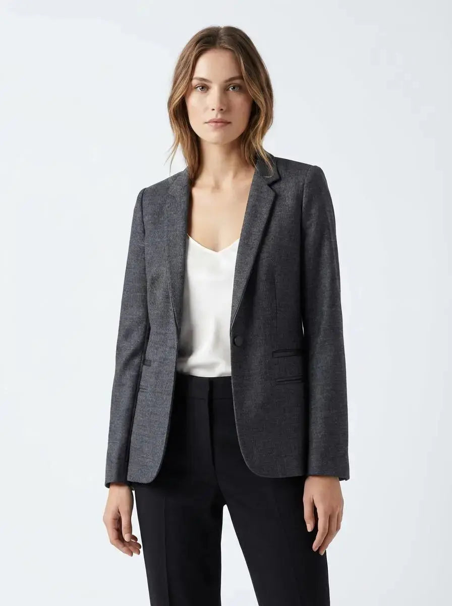 blazer gris taille 36 seconde main femme
