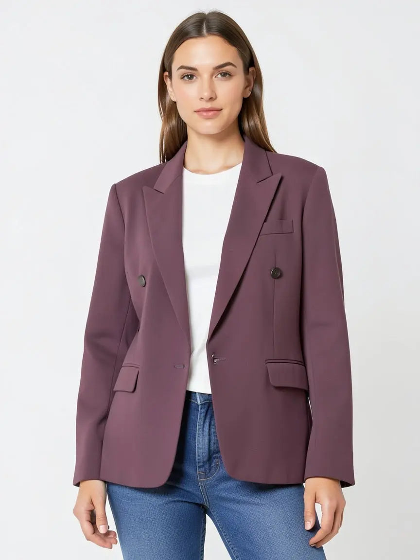 Blazer violet taille oversize seconde main femme
