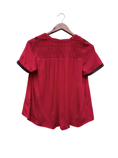 blouse rouge taille 1 s coclo custom seconde main femme