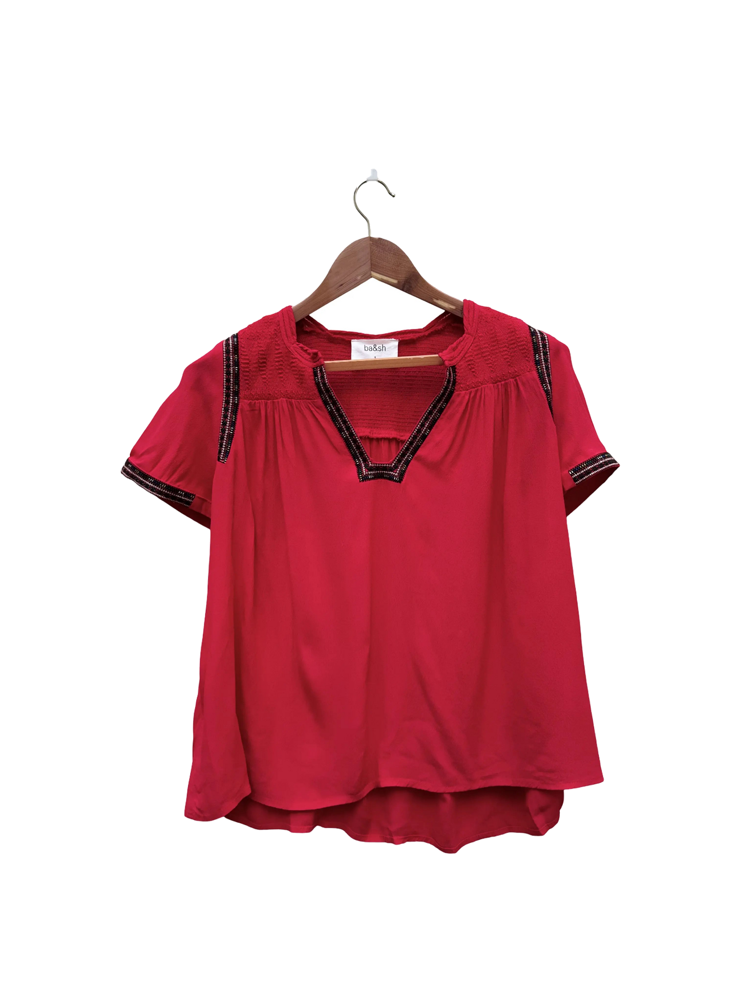 blouse rouge taille 1 s coclo custom seconde main femme