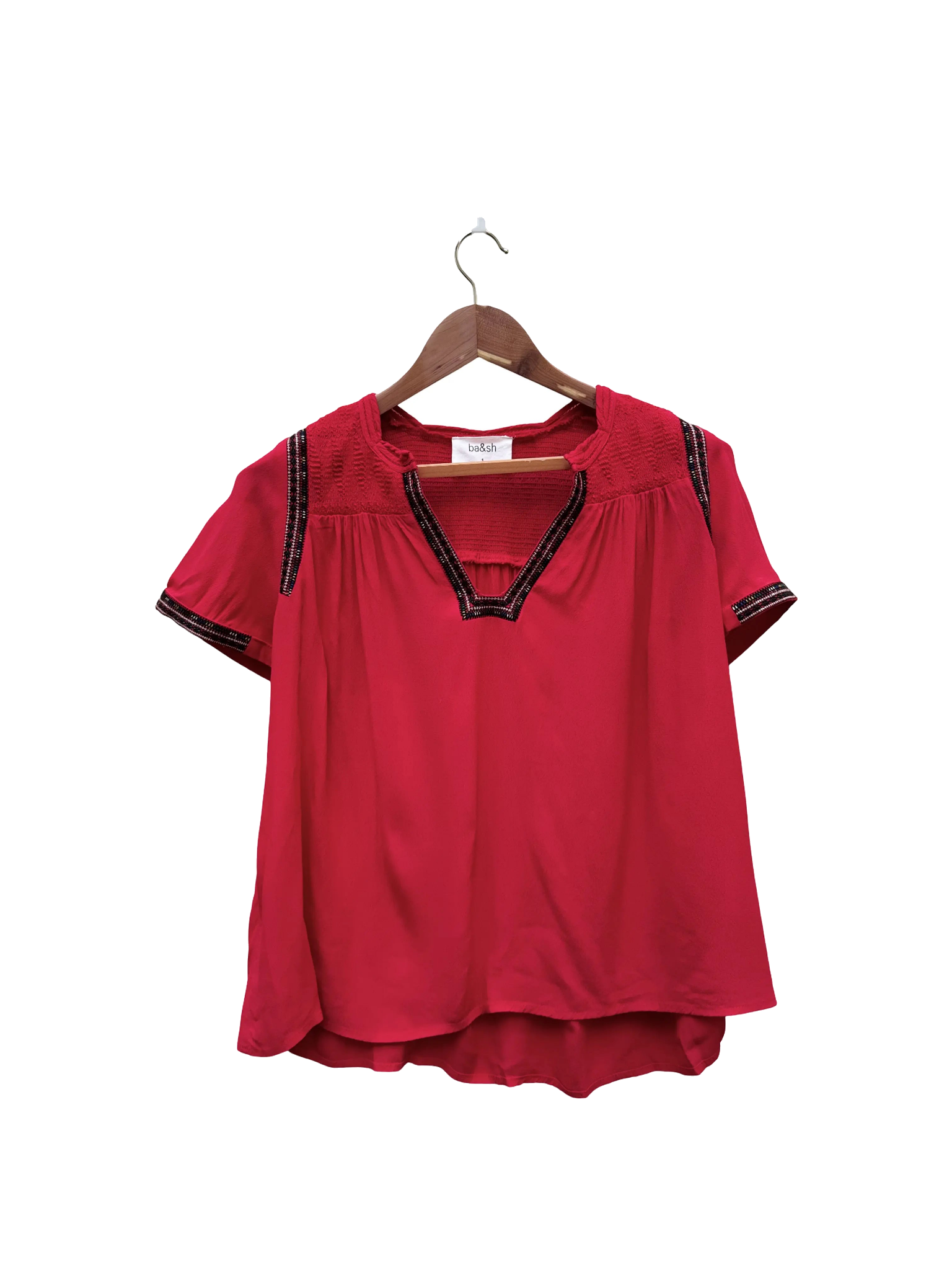 blouse rouge taille 1 s coclo custom seconde main femme