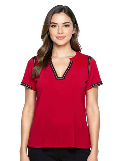 blouse rouge taille 1 s coclo custom seconde main femme