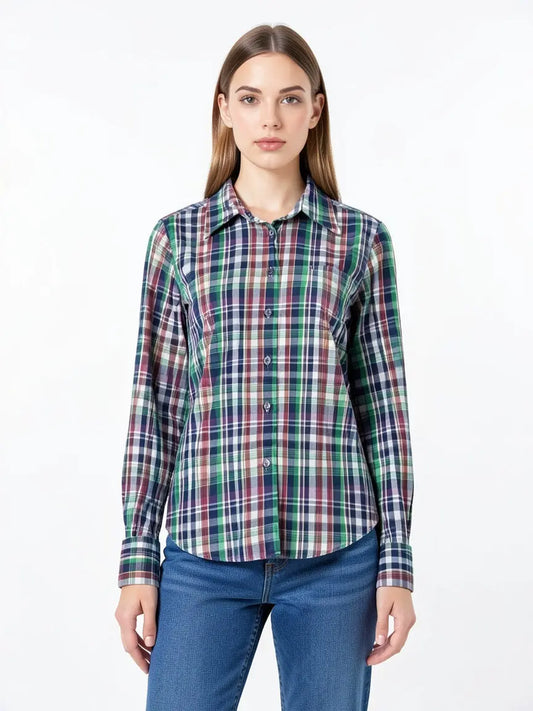 Chemise à carreaux taille 1/S Bellerose seconde main femme