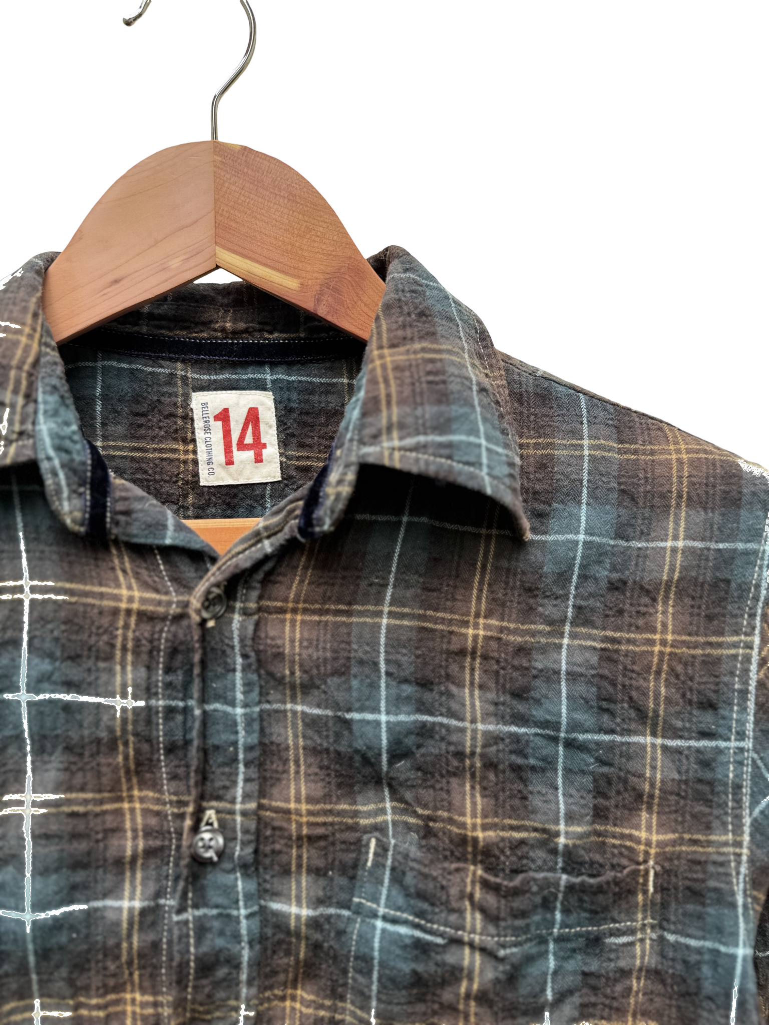 chemise a carreaux taille xs bellerose seconde main femme