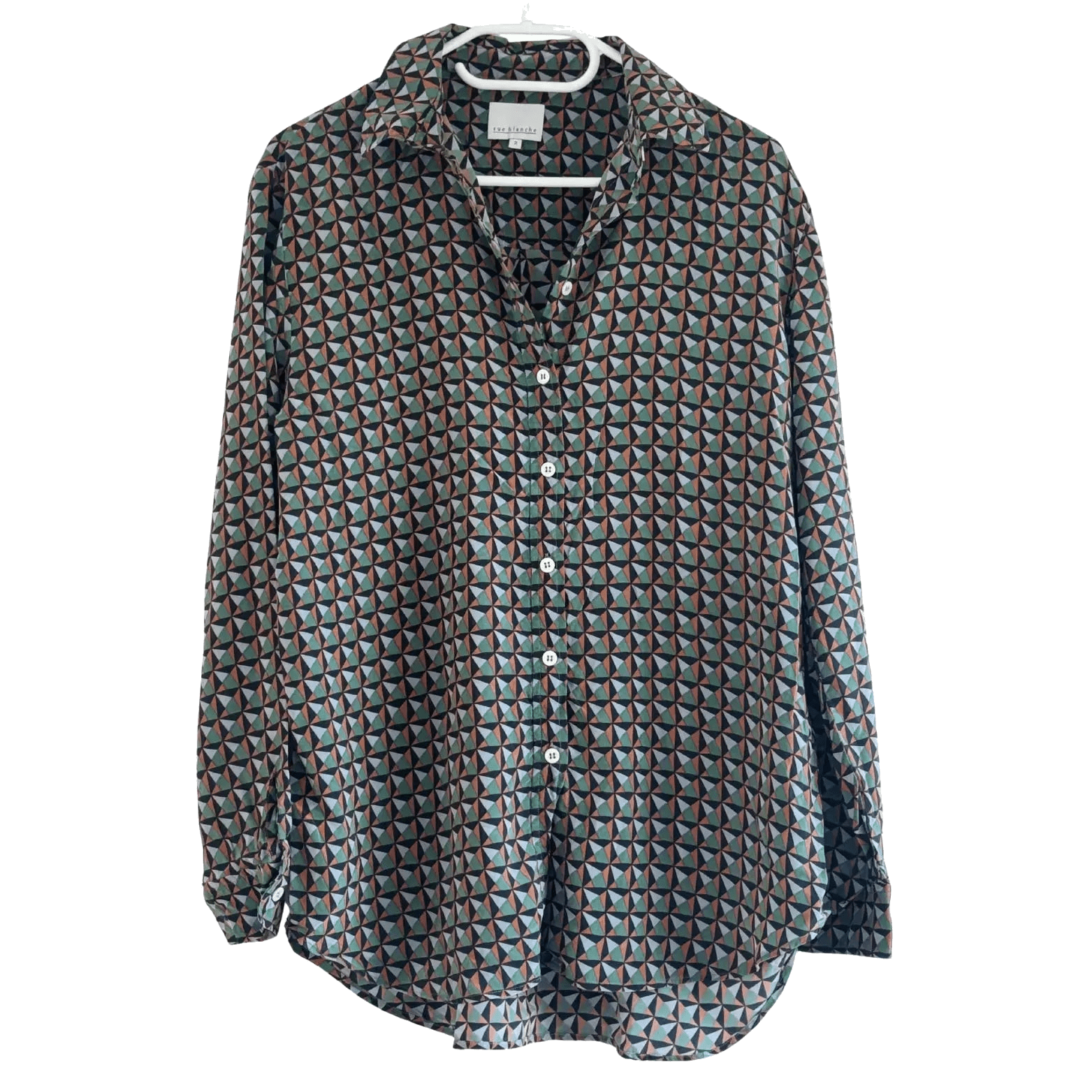 chemise a motif taille 2 rue blanche seconde main femme