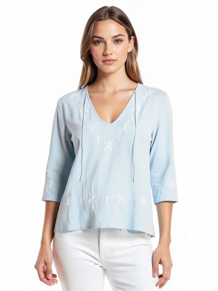 Chemise bleu ciel taille 1/S Bellerose seconde main femme