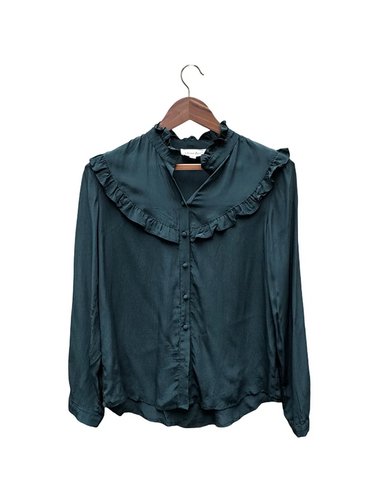 Chemise bleu pétrole taille S seconde main femme