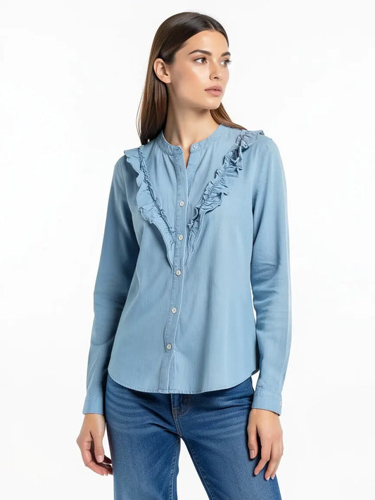 Chemise bleue taille S Buissonnière seconde main femme 