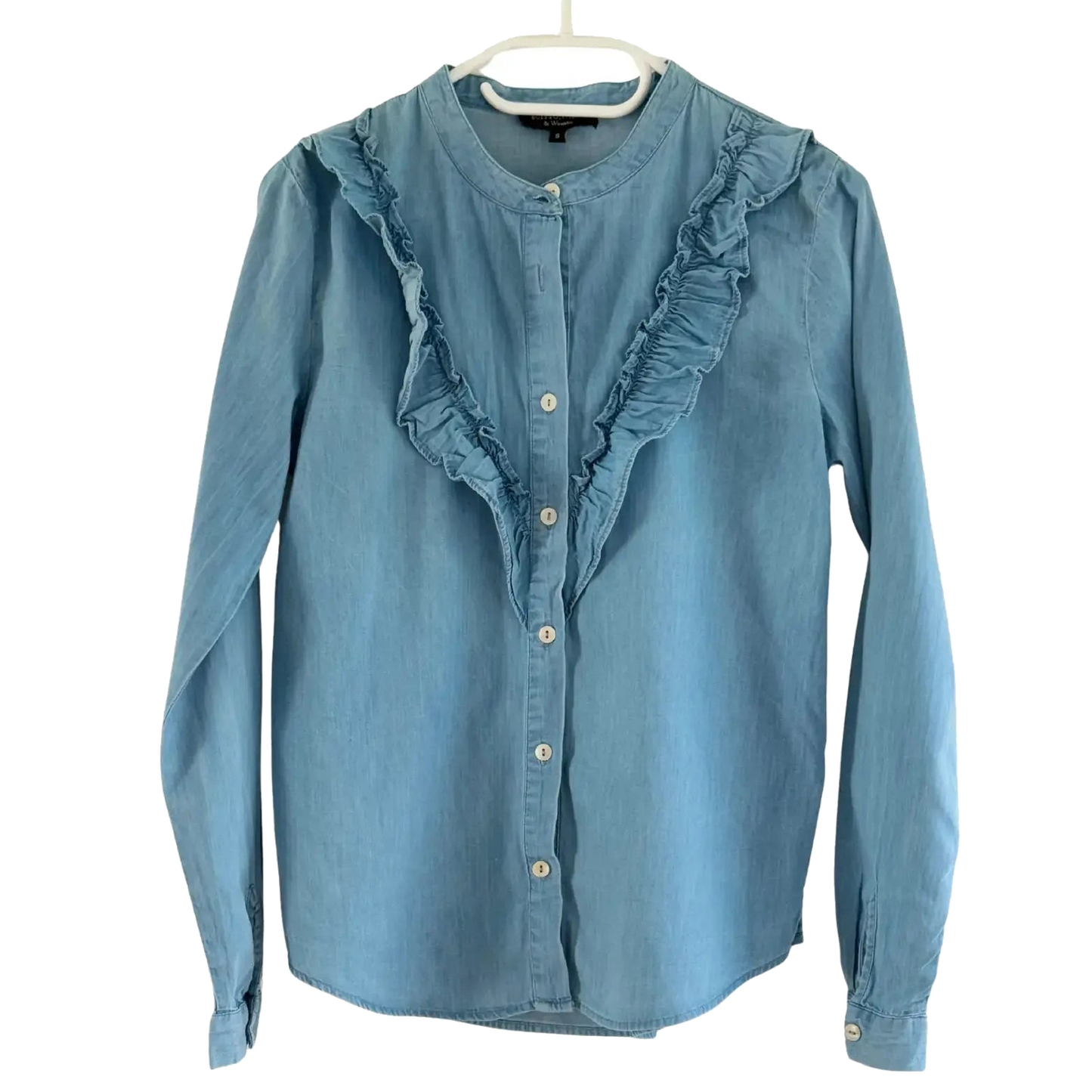 chemise bleue taille s buissonnière seconde main femme