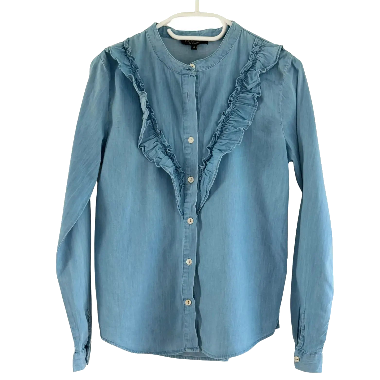 chemise bleue taille s buissonnière seconde main femme