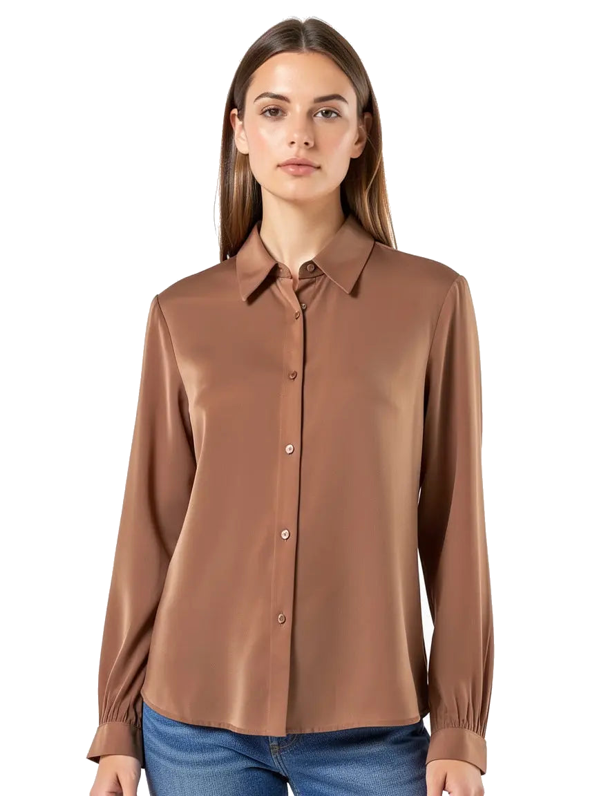 chemise marron taille 34 yaya seconde main femme