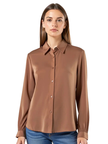 chemise marron taille 34 yaya seconde main femme