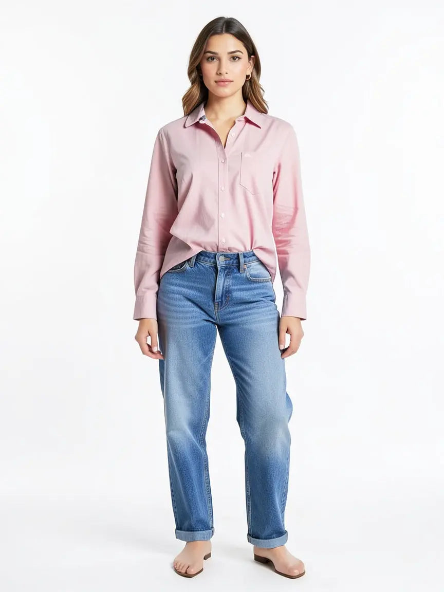 Chemise rose pâle taille S Burberry seconde main femme