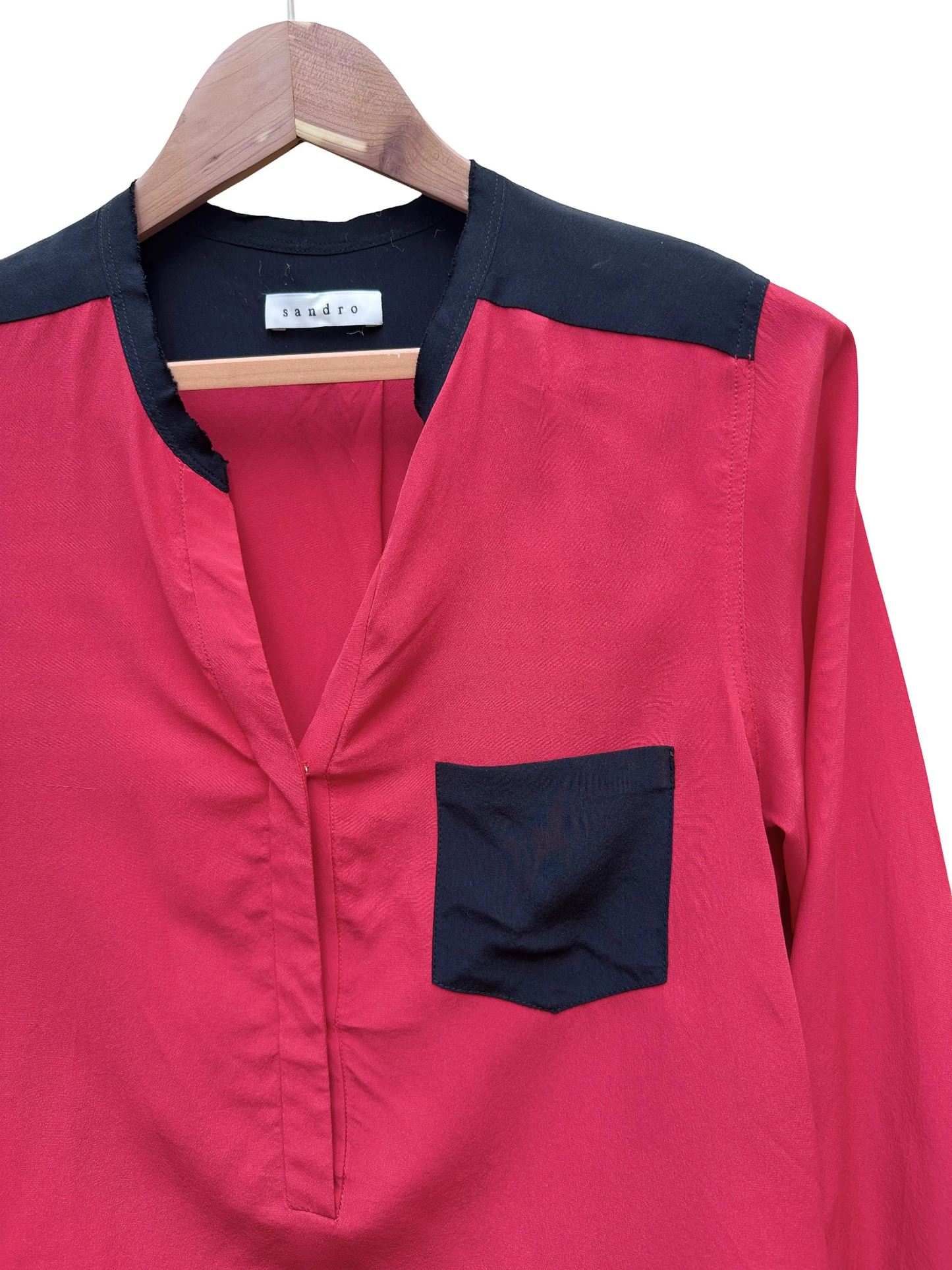 chemise rouge sandro taille 2 m seconde main femme