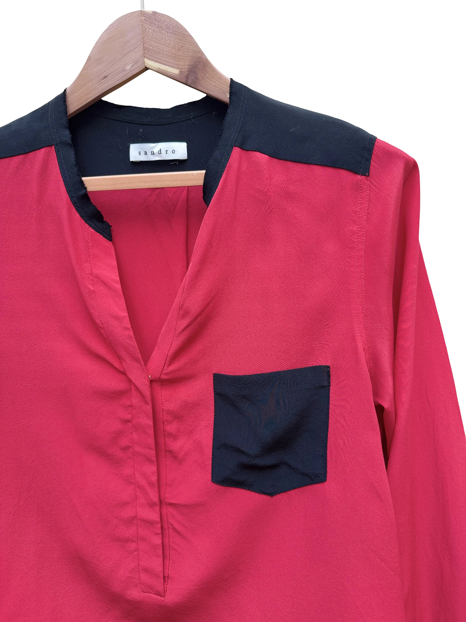 chemise rouge sandro taille 2 m seconde main femme