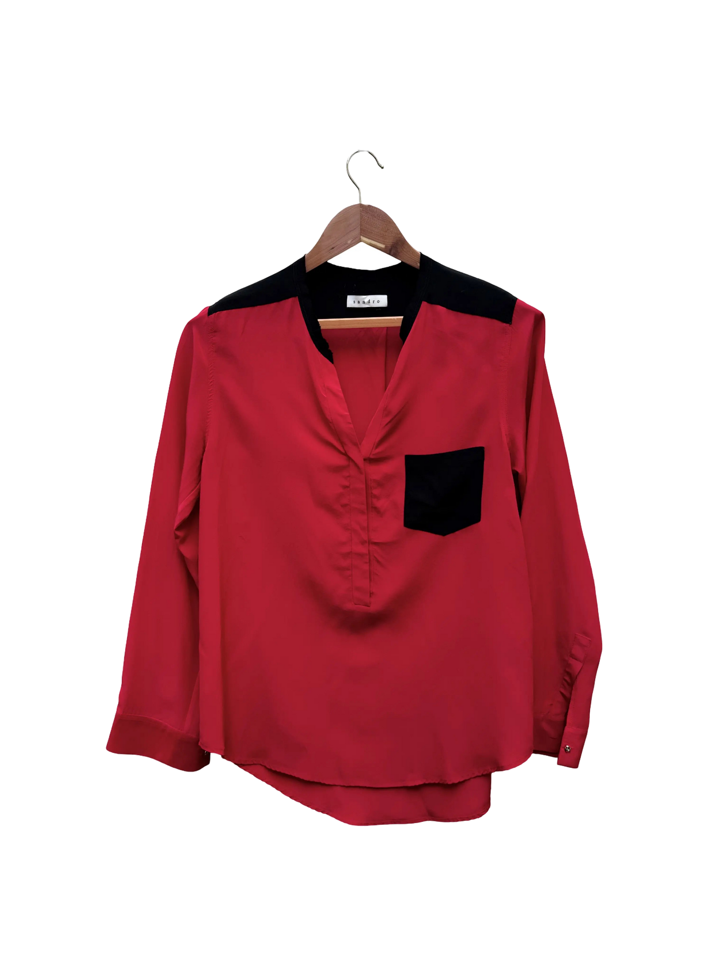 chemise rouge sandro taille 2 m seconde main femme