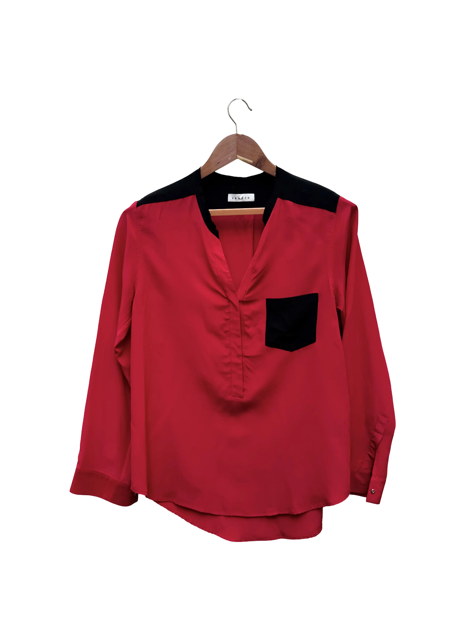 chemise rouge sandro taille 2 m seconde main femme