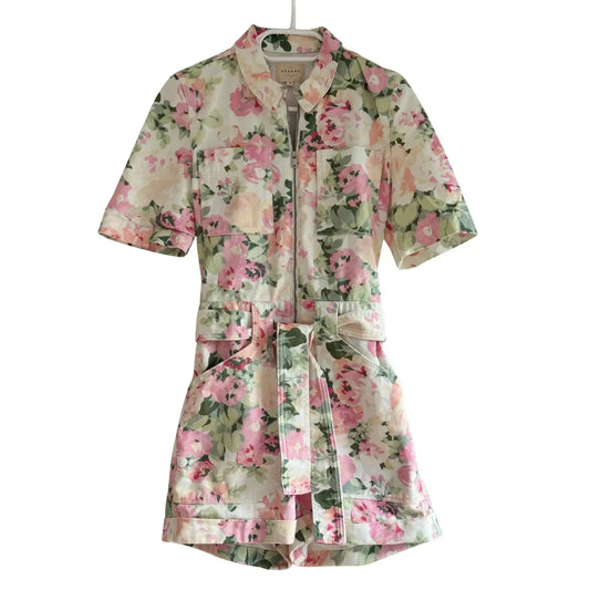 Combishort fleurie - Taille 36 Sezane seconde main femme