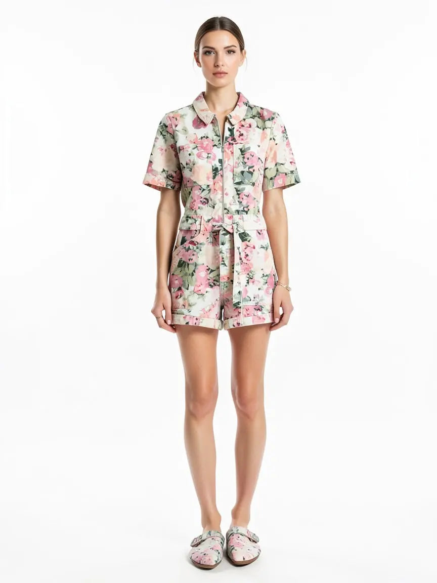 Combishort fleurie taille 36 Sezane seconde main femme