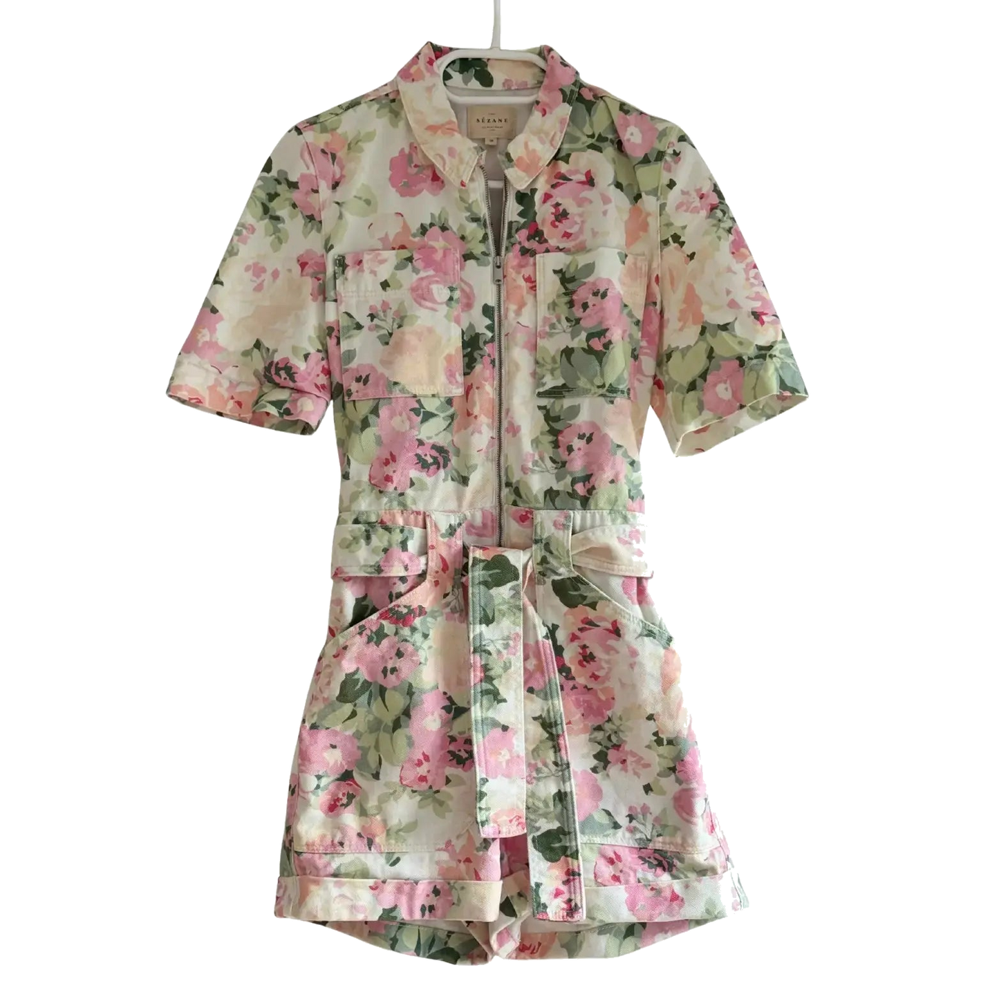 combishort fleurie taille 36 sezane seconde main femme