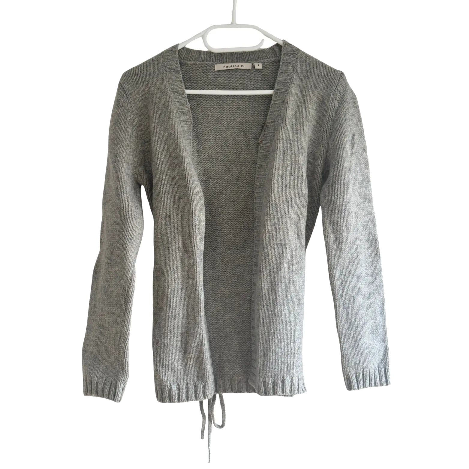 gilet gris taille 1 s pauline b seconde main femme