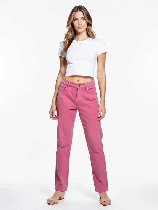 Jean fuchsia  taille 28 seconde main femme