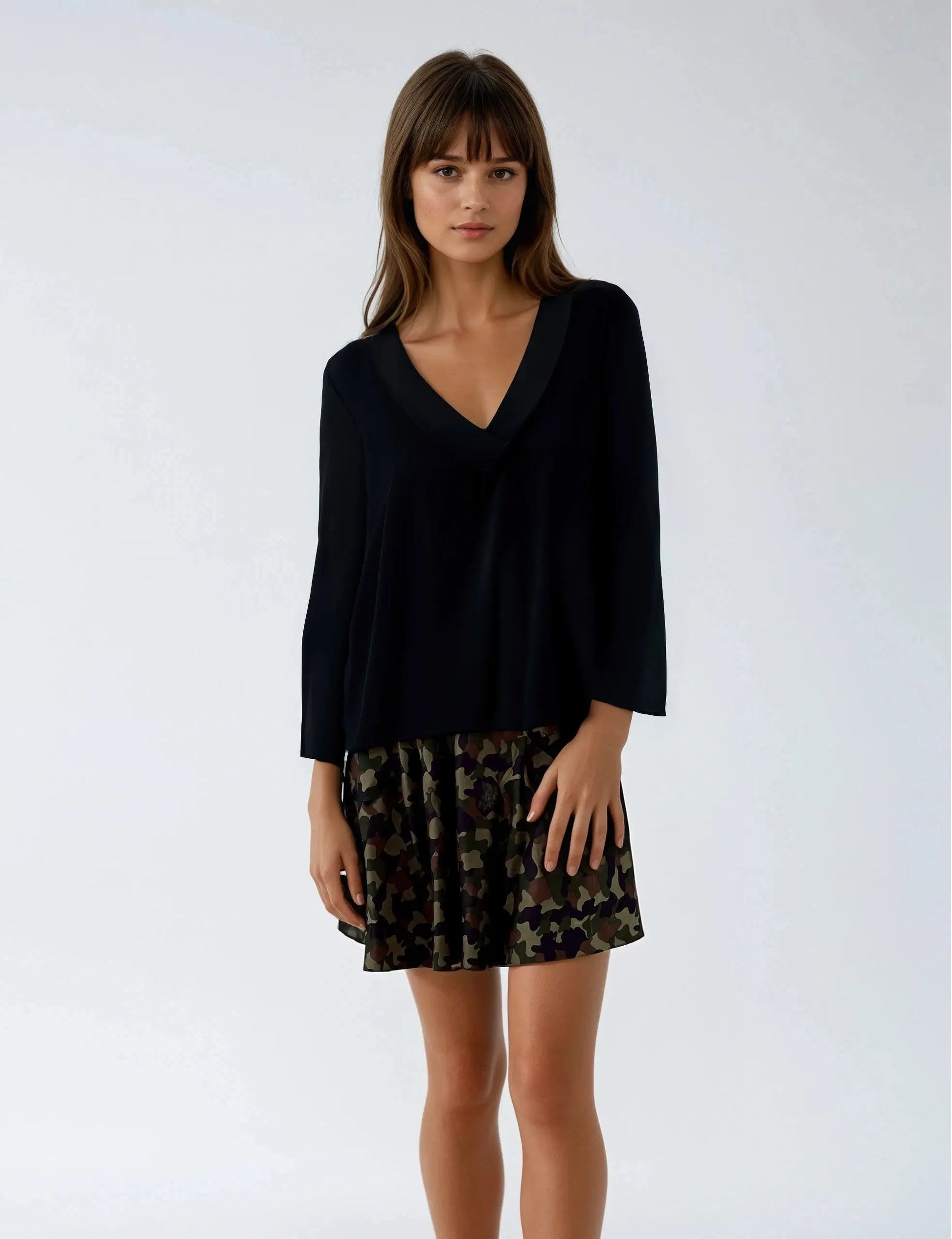 Jupe à motif militaire - Taille 3/L Bellerose
seconde main