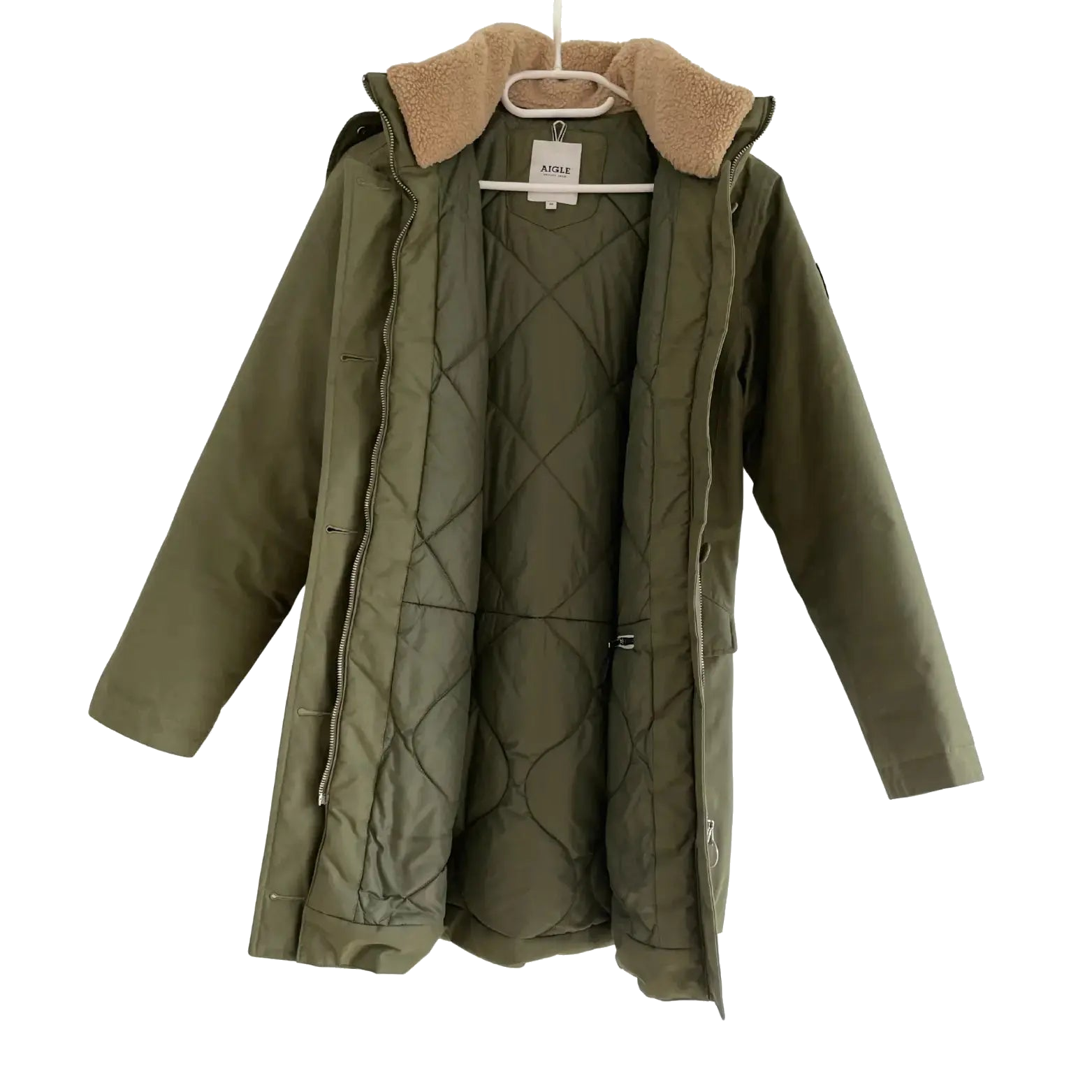 manteau kaki taille 36 aigle seconde main femme