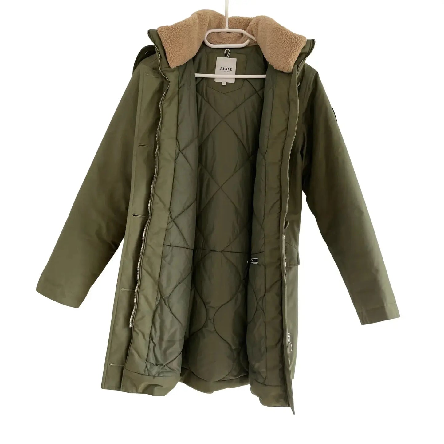 Manteau kaki taille 36 Aigle seconde main femme