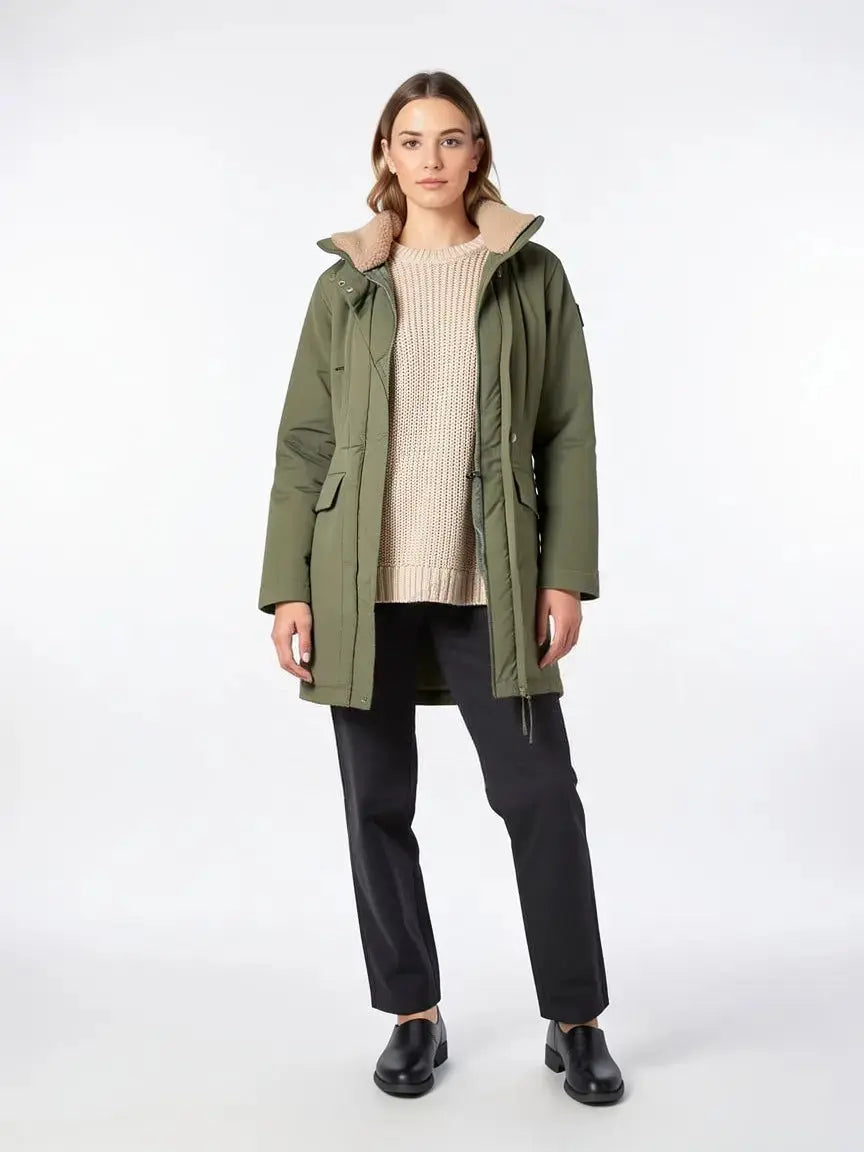 Manteau kaki taille 36 seconde main femme