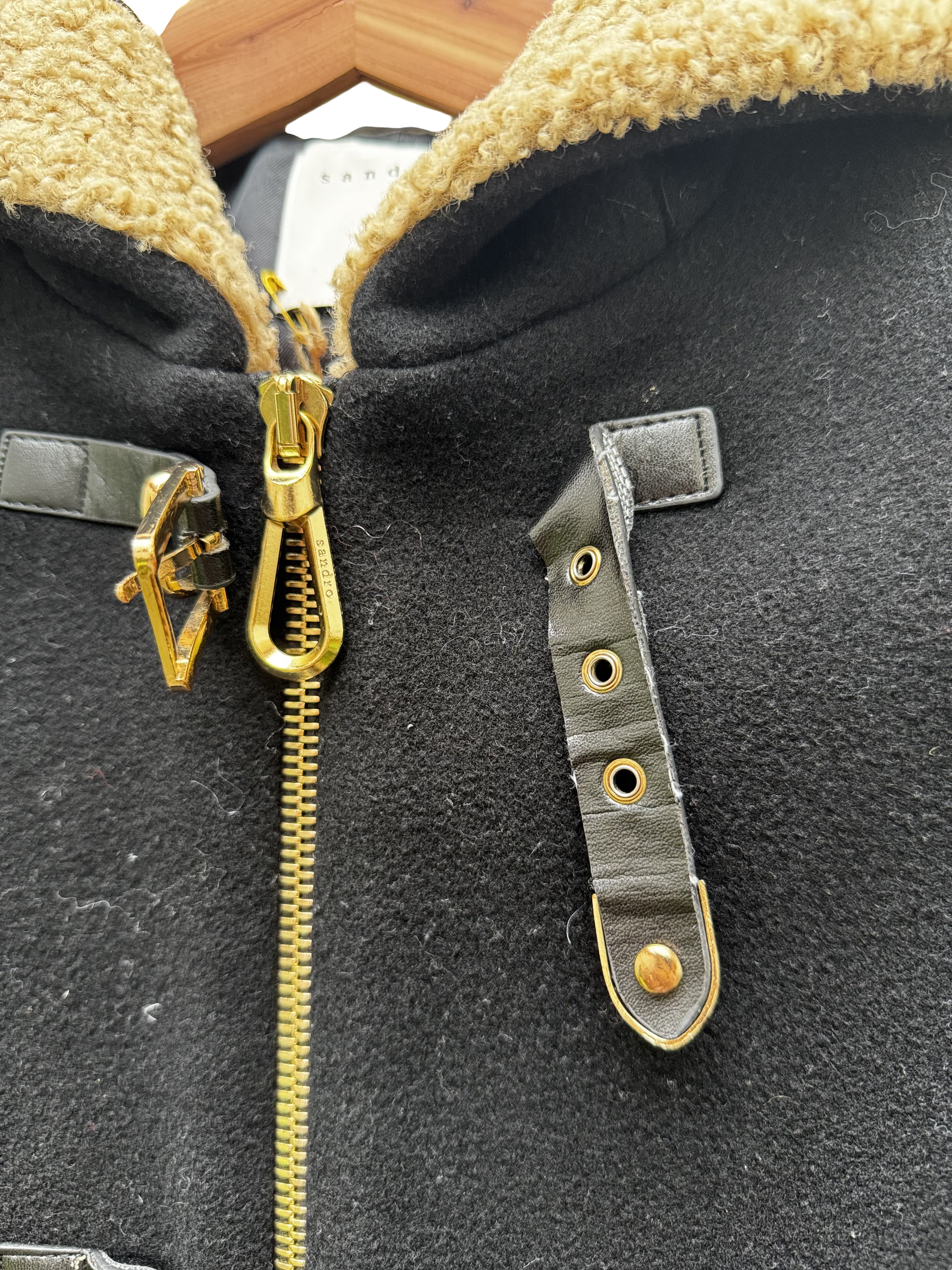 Manteau noir taille 36 sandro seconde main femme