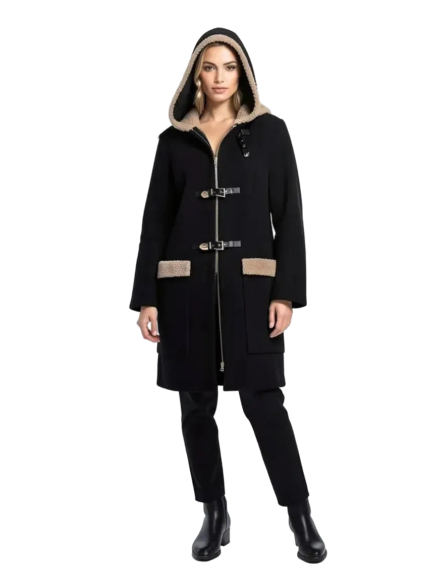 manteau noir taille 36 sandro seconde main femme
