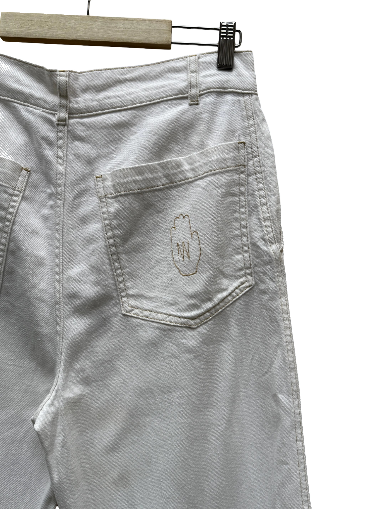 pantalon blanc taille s mooks seconde main femme