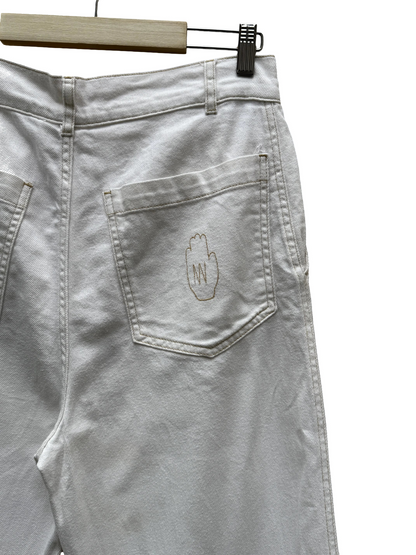 pantalon blanc taille s mooks seconde main femme