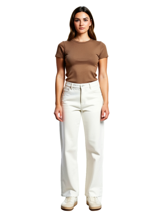 pantalon blanc taille s mooks seconde main femme