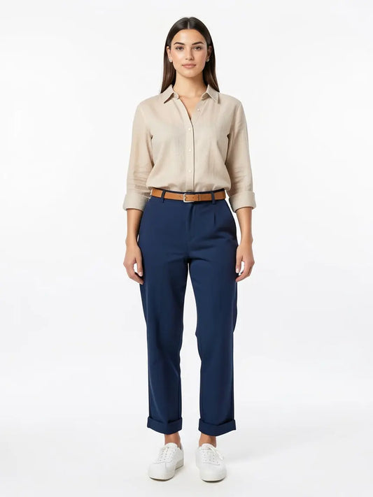 Pantalon bleu marine taille 2/M Bellerose seconde main femme