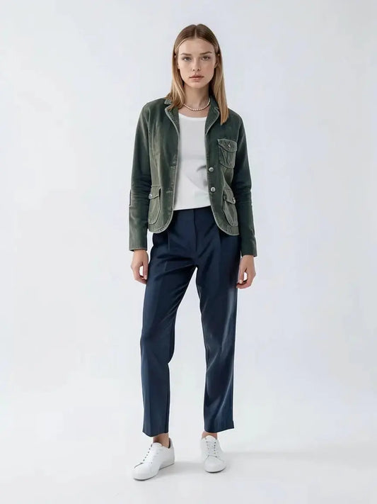 Pantalon cigarette gris anthracite seconde main femme