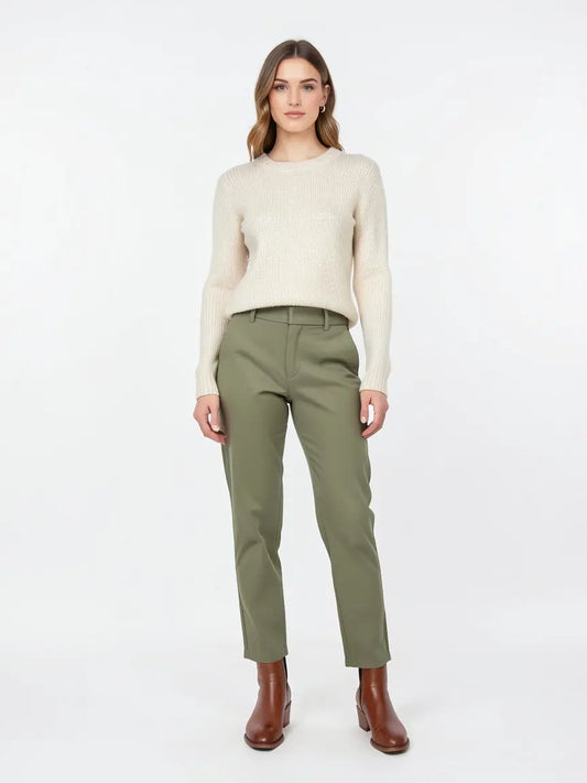Pantalon vert kaki taille 3/L Bellerose seconde main femme