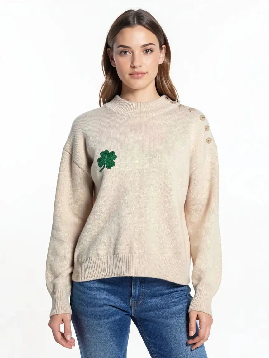 Pull beige taille 2/M seconde main femme