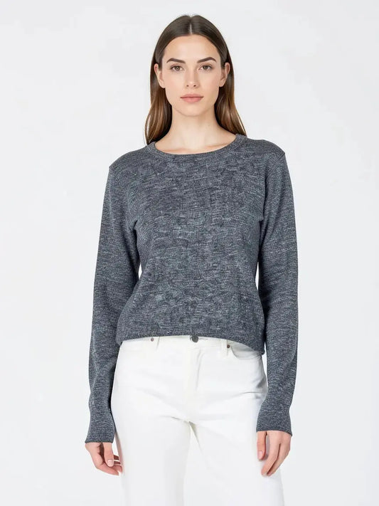 Pull gris taille L seconde main femme