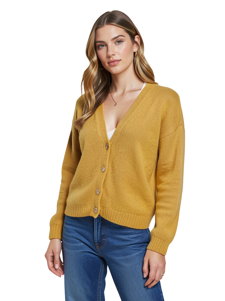 Pull jaune moutarde taille unique seconde main femme