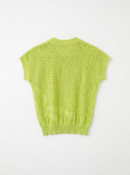 pull manche courte vert vif taille 36 Dona Dura Seconde main CoClo Femmes