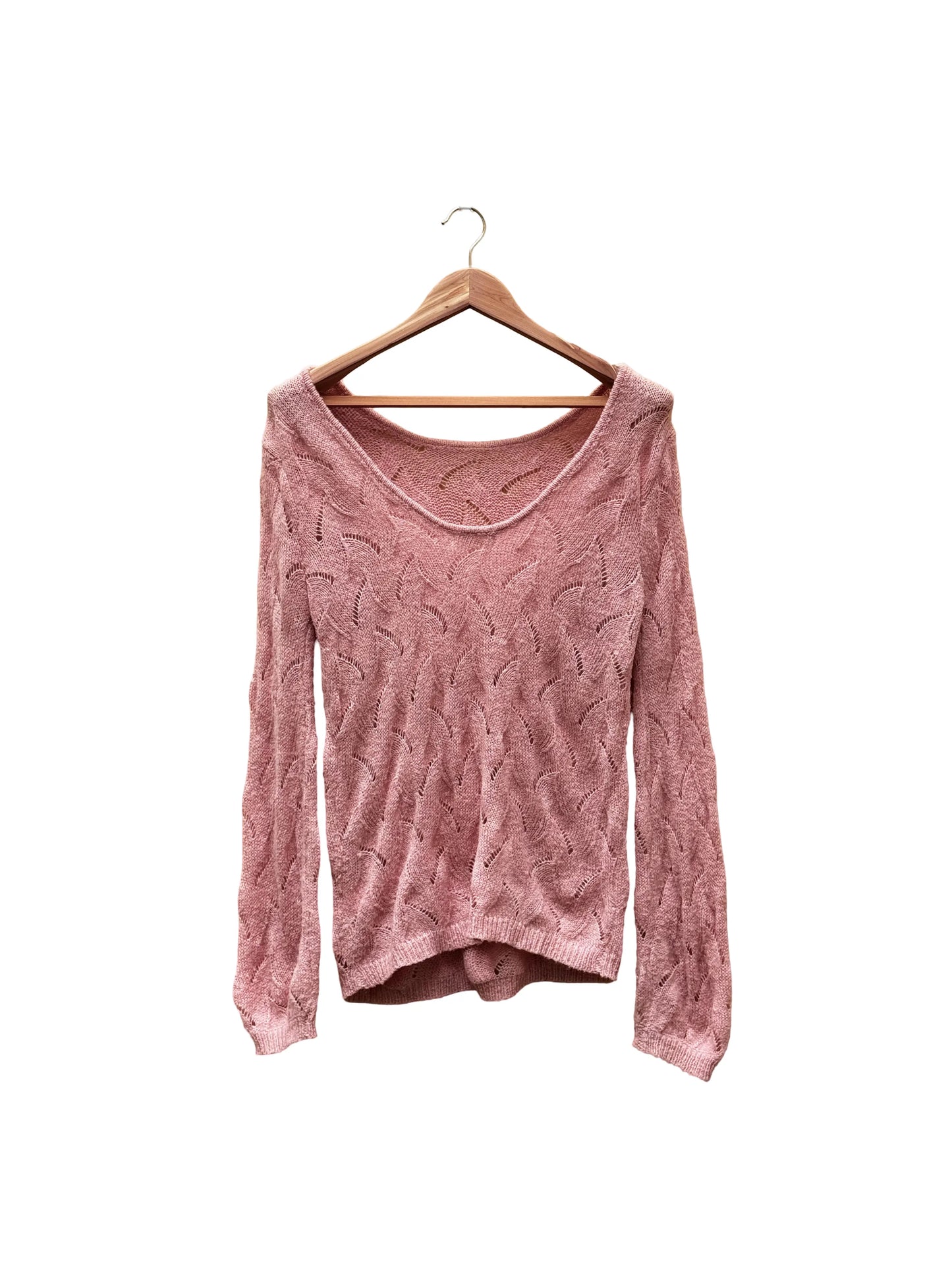 Pull rose poudé taille M seconde main femme
