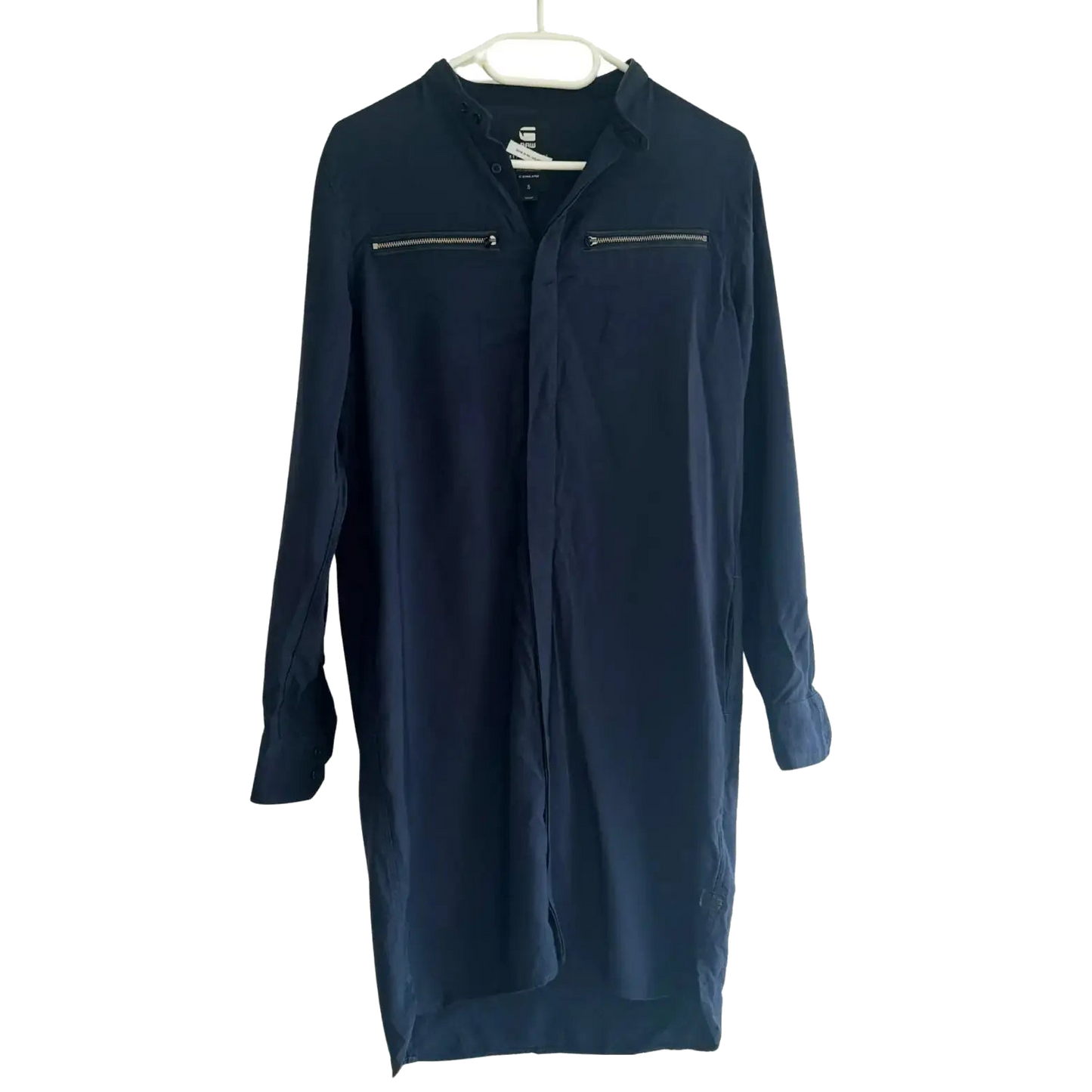 robe chemise bleu marine gstar taille m seconde main femme