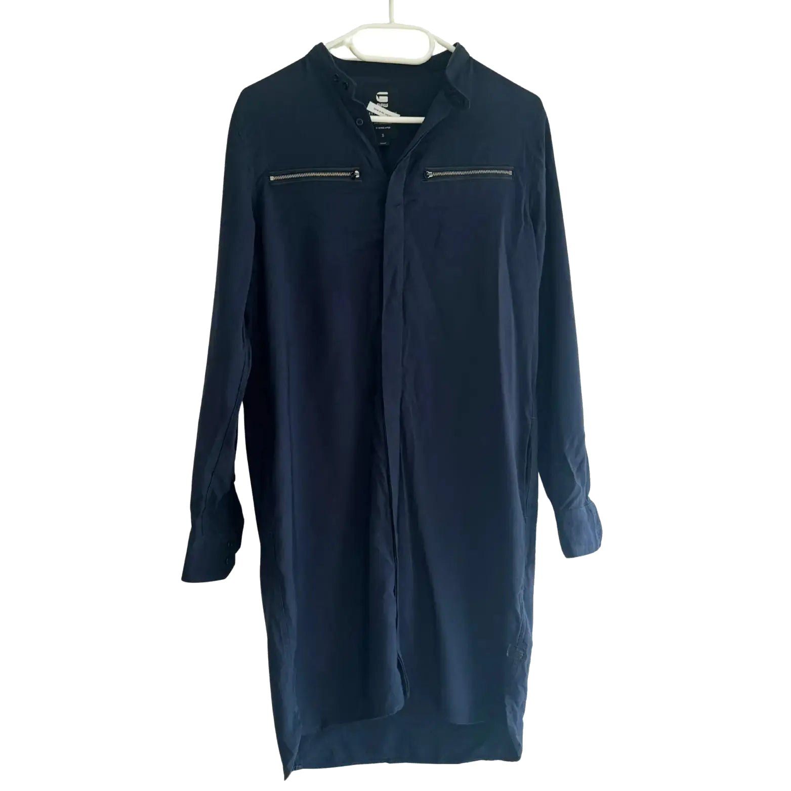 robe chemise bleu marine gstar taille m seconde main femme