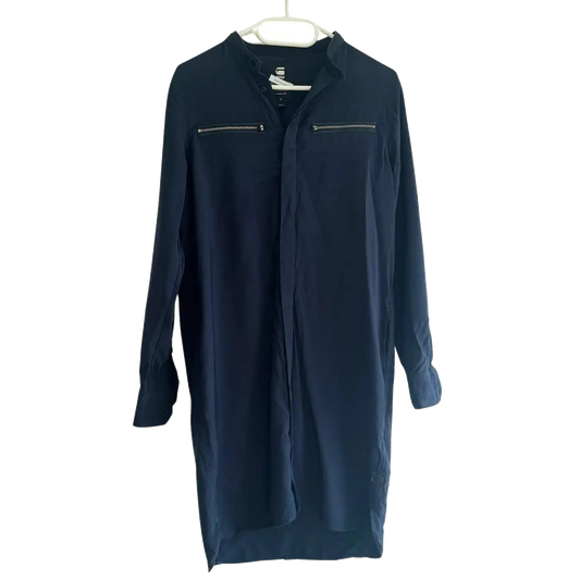 robe chemise bleu marine gstar taille m seconde main femme