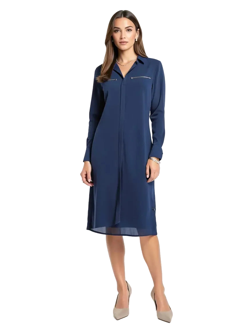 robe chemise bleu marine gstar taille m seconde main femme