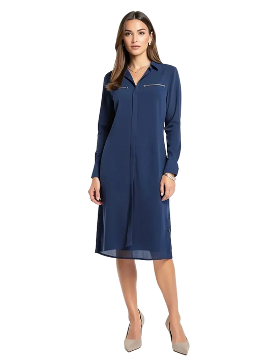 robe chemise bleu marine gstar taille m seconde main femme